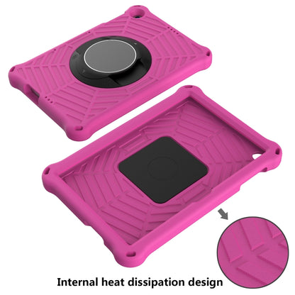 For Huawei MatePad T 10 / T 10s Spider King EVA Protective Case with Adjustable Shoulder Strap & Holder(Rose Red) - Huawei by buy2fix | Online Shopping UK | buy2fix