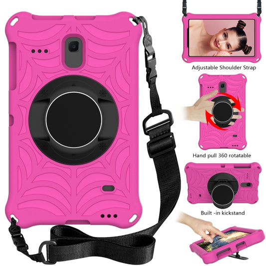 For Samsung Galaxy Tab A 8.0 2018 SM-T387W / SM-T387V & Tab A 8.0 SM-T385 / T380 & Tab 4 T330 & Tab E 8.0 T377 Spider King EVA Protective Case with Adjustable Shoulder Strap & Holder(Rose Red) - Other Galaxy Tab PC by buy2fix | Online Shopping UK | buy2fix