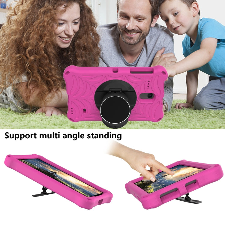 For Samsung Galaxy Tab A 8.0 2018 SM-T387W / SM-T387V & Tab A 8.0 SM-T385 / T380 & Tab 4 T330 & Tab E 8.0 T377 Spider King EVA Protective Case with Adjustable Shoulder Strap & Holder(Rose Red) - Other Galaxy Tab PC by buy2fix | Online Shopping UK | buy2fix