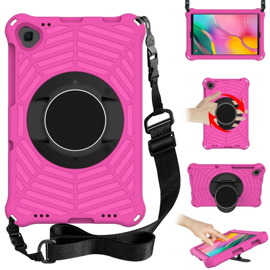 For Samsung Galaxy Tab A 10.1 2019 SM-T515 / SM-T510 & Lenovo Tab M10 FHD Plus 2nd Gen 10.3 inch TB-X606 Spider King EVA Protective Case with Adjustable Shoulder Strap & Holder(Rose Red) - Tab A 10.1 (2019) T510 / T515 by buy2fix | Online Shopping UK | buy2fix