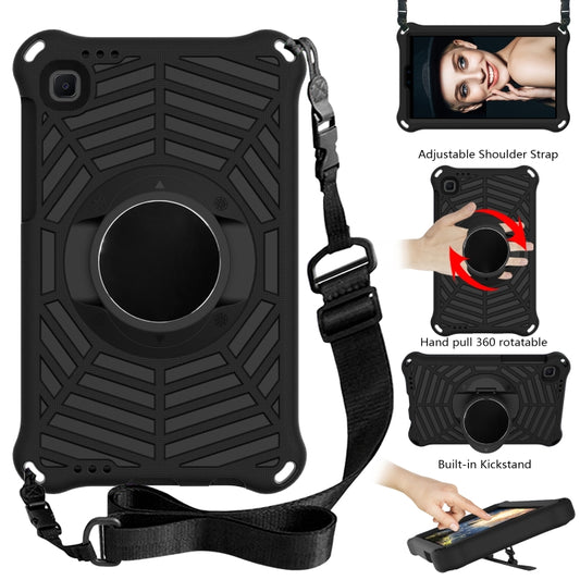 For Samsung Galaxy Tab A7 Lite 8.7 SM-T220 / SM-T225 Spider King EVA Protective Case with Adjustable Shoulder Strap & Holder(Black) - Tab A7 Lite T220 / T225 by buy2fix | Online Shopping UK | buy2fix