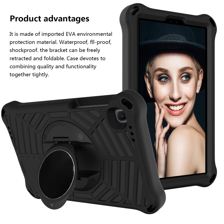 For Samsung Galaxy Tab A7 Lite 8.7 SM-T220 / SM-T225 Spider King EVA Protective Case with Adjustable Shoulder Strap & Holder(Black) - Tab A7 Lite T220 / T225 by buy2fix | Online Shopping UK | buy2fix