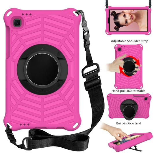 For Samsung Galaxy Tab A7 Lite 8.7 SM-T220 / SM-T225 Spider King EVA Protective Case with Adjustable Shoulder Strap & Holder(Rose Red) - Tab A7 Lite T220 / T225 by buy2fix | Online Shopping UK | buy2fix