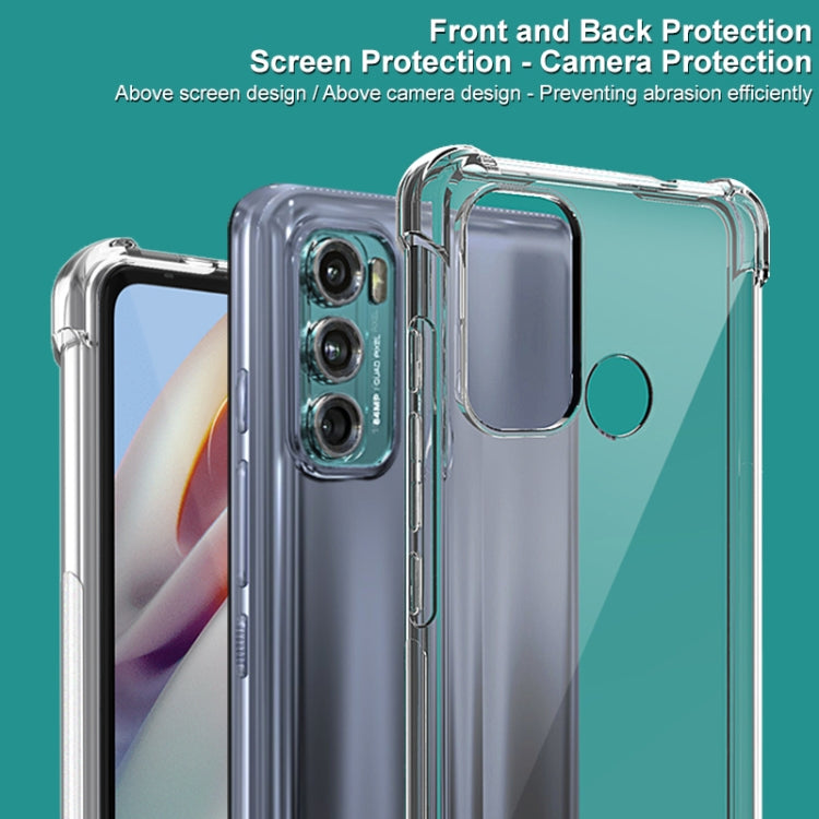 For Motorola Moto G40 Fusion / G60 IMAK All-inclusive Shockproof Airbag TPU Case with Screen Protector(Transparent) - Motorola Cases by imak | Online Shopping UK | buy2fix