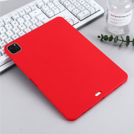 For iPad Pro 11 2018 / 2020 Solid Color Liquid Silicone Dropproof Full Coverage Protective Tablet Case(Red) - iPad Pro 11 (2020) Cases by buy2fix | Online Shopping UK | buy2fix