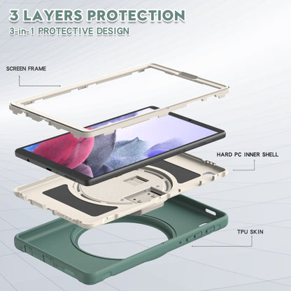 For Samsung Galaxy A7 Lite T220 / T225 360 Degree Rotation PC + TPU Protective Case with Holder & Hand-strap(Jade Green) - Tab A7 Lite T220 / T225 by buy2fix | Online Shopping UK | buy2fix