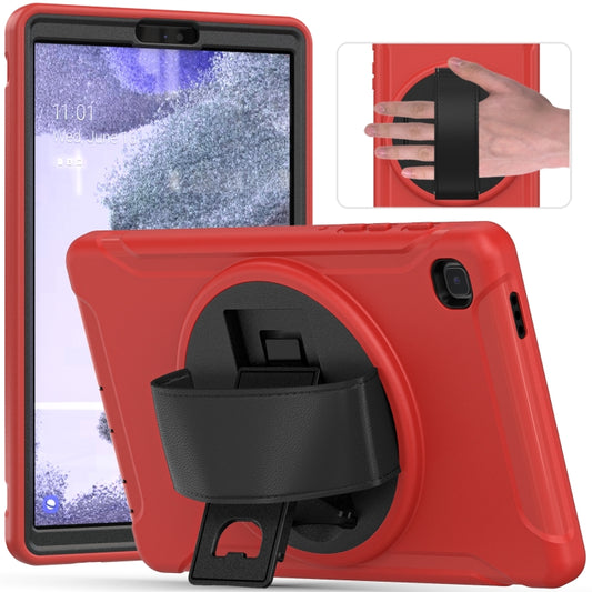 For Samsung Galaxy A7 Lite T220 / T225 360 Degree Rotation PC + TPU Protective Case with Holder & Hand-strap(Red) - Tab A7 Lite T220 / T225 by buy2fix | Online Shopping UK | buy2fix