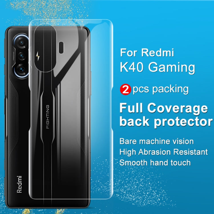 For Xiaomi Redmi K40 Gaming 2 PCS IMAK 0.15mm Curved Full Screen Protector Hydrogel Film Back Protector -  by imak | Online Shopping UK | buy2fix