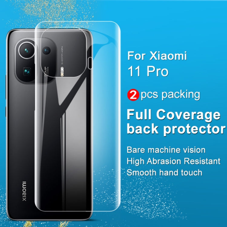 For Xiaomi Mi 11 Pro 2 PCS IMAK 0.15mm Curved Full Screen Protector Hydrogel Film Back Protector -  by imak | Online Shopping UK | buy2fix