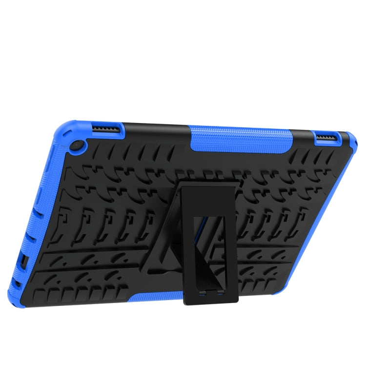 For Amazon Fire HD 10 2021 Tire Texture Shockproof TPU+PC Protective Case with Holder(Blue) by buy2fix