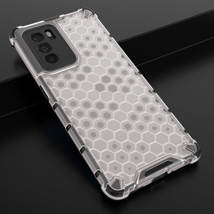 For OPPO Reno6 Pro 5G Shockproof Honeycomb PC + TPU Protective Case(White) by buy2fix