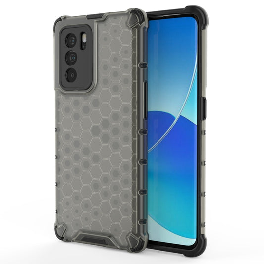 For OPPO Reno6 Pro 5G Shockproof Honeycomb PC + TPU Protective Case(Black) by buy2fix