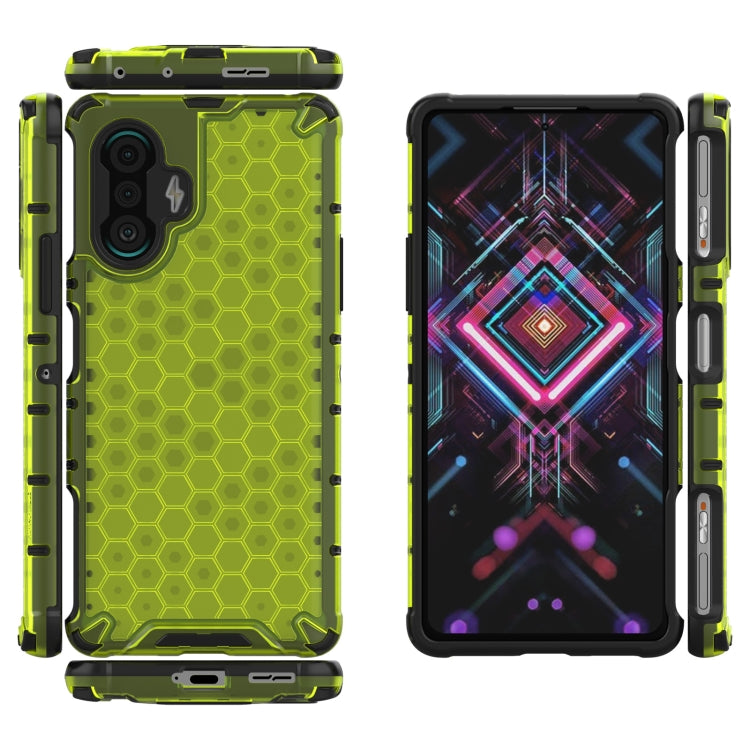 For Xiaomi Redmi K40 Gaming Shockproof Honeycomb PC + TPU Protective Case(Green) - Xiaomi Cases by buy2fix | Online Shopping UK | buy2fix