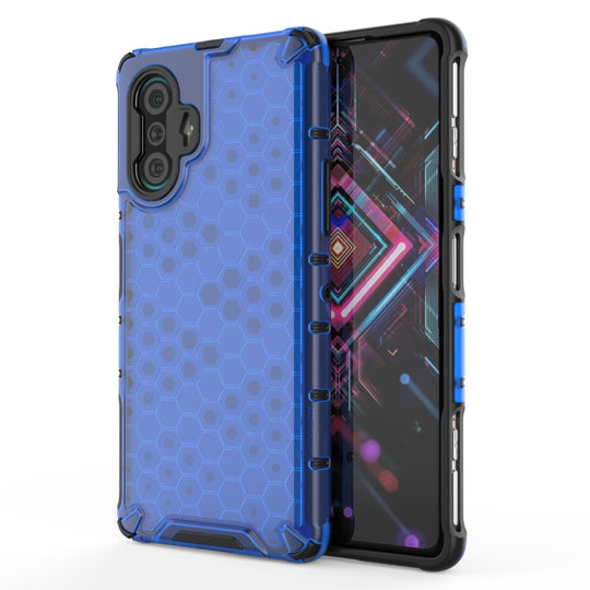 For Xiaomi Redmi K40 Gaming Shockproof Honeycomb PC + TPU Protective Case(Blue)