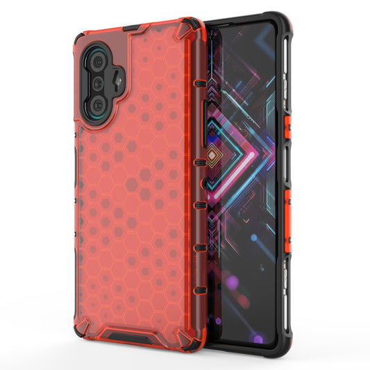 For Xiaomi Redmi K40 Gaming Shockproof Honeycomb PC + TPU Protective Case(Red) - Xiaomi Cases by buy2fix | Online Shopping UK | buy2fix