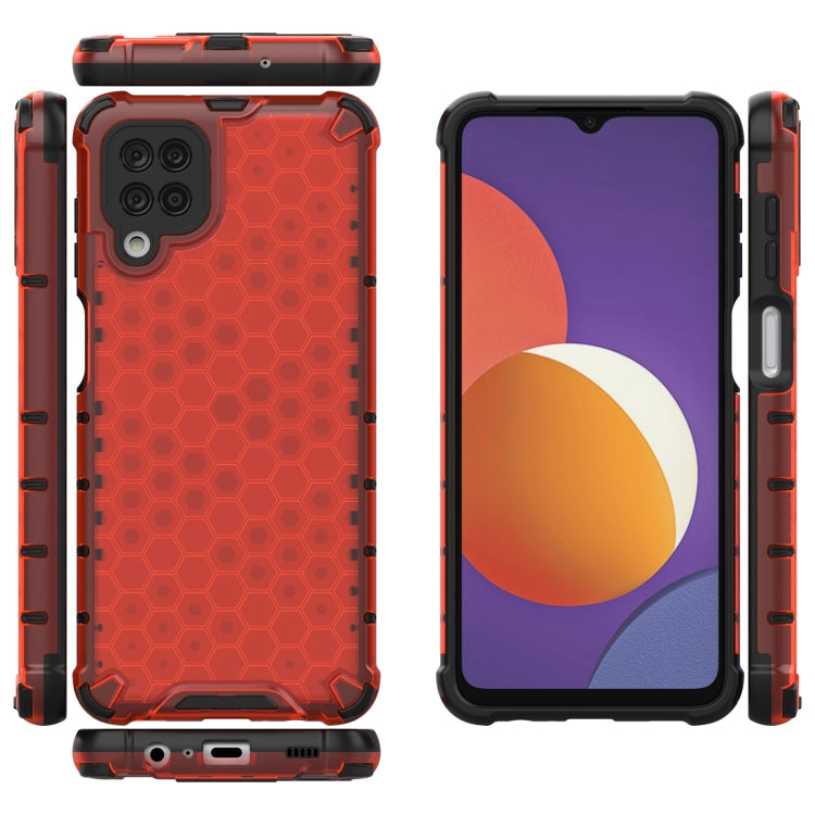 For Samsung Galaxy M12 Shockproof Honeycomb PC + TPU Protective Case(Red) by buy2fix