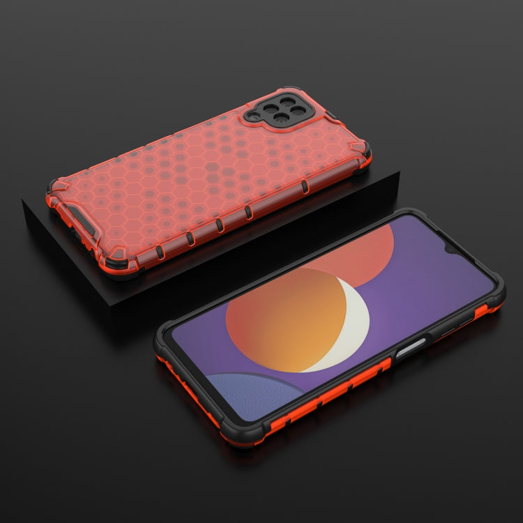 For Samsung Galaxy M12 Shockproof Honeycomb PC + TPU Protective Case(Red) by buy2fix
