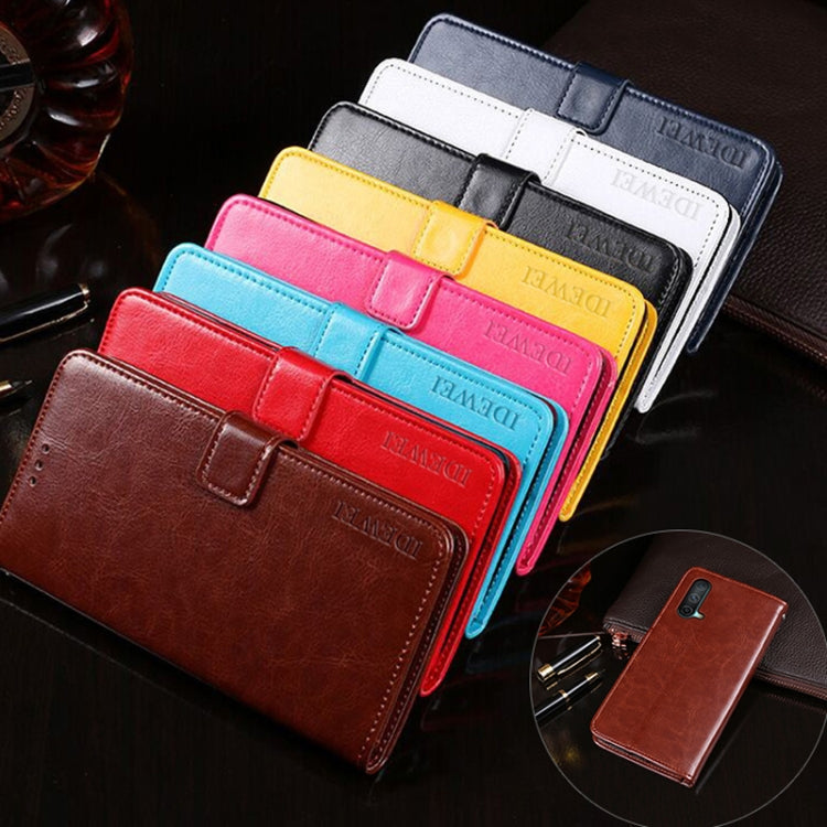 For OnePlus Nord CE 5G idewei Crazy Horse Texture Horizontal Flip Leather Case with Holder & Card Slots & Wallet(Rose Red) - OnePlus Cases by idewei | Online Shopping UK | buy2fix