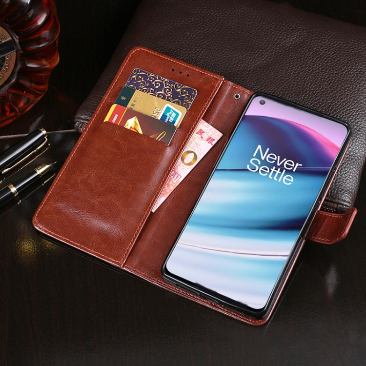 For OnePlus Nord CE 5G idewei Crazy Horse Texture Horizontal Flip Leather Case with Holder & Card Slots & Wallet(Sky Blue) - OnePlus Cases by idewei | Online Shopping UK | buy2fix