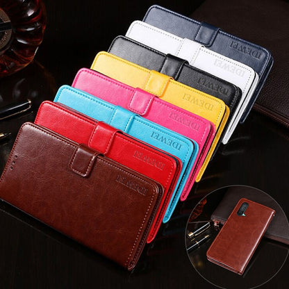 For OnePlus Nord CE 5G idewei Crazy Horse Texture Horizontal Flip Leather Case with Holder & Card Slots & Wallet(Sky Blue) - OnePlus Cases by idewei | Online Shopping UK | buy2fix