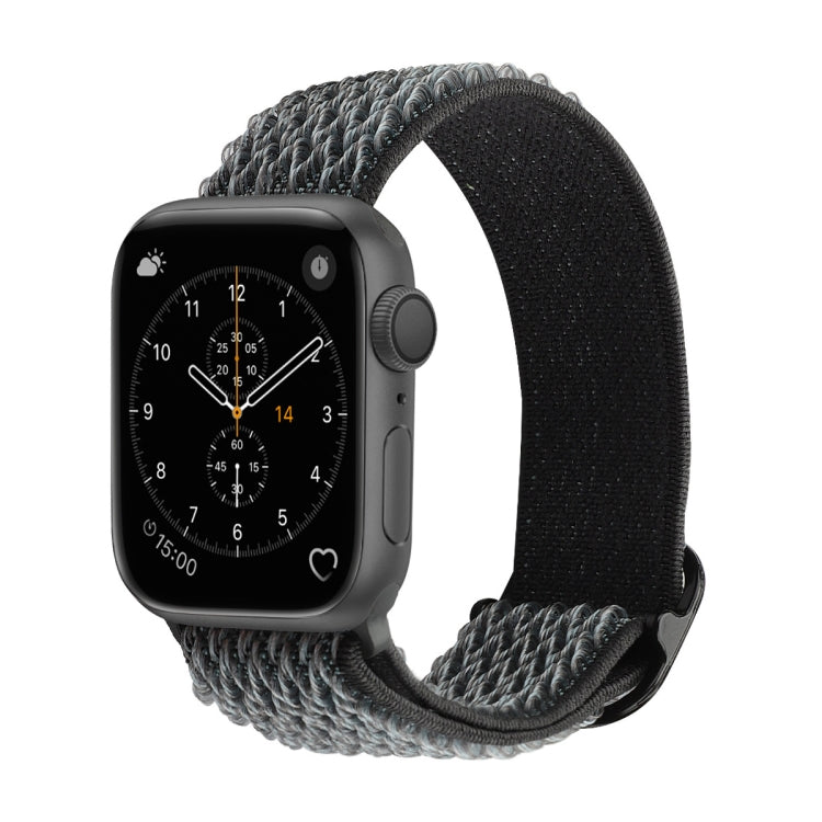 Wave Texture Nylon Watch Band For Apple Watch Ultra 49mm&Watch Ultra 2 49mm / Series 9&8&7 45mm / SE 3&SE 2&6&SE&5&4 44mm / 3&2&1 42mm(Storm Grey) by buy2fix