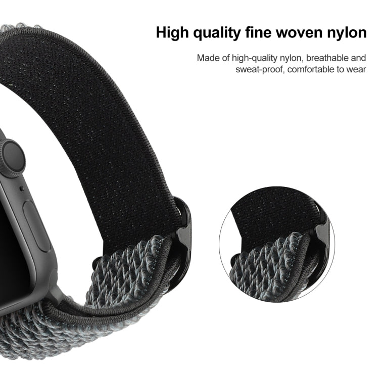 Wave Texture Nylon Watch Band For Apple Watch Ultra 49mm&Watch Ultra 2 49mm / Series 9&8&7 45mm / SE 3&SE 2&6&SE&5&4 44mm / 3&2&1 42mm(Storm Grey) by buy2fix