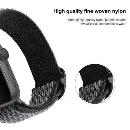 Wave Texture Nylon Watch Band For Apple Watch Ultra 49mm&Watch Ultra 2 49mm / Series 9&8&7 45mm / SE 3&SE 2&6&SE&5&4 44mm / 3&2&1 42mm(Storm Grey) by buy2fix