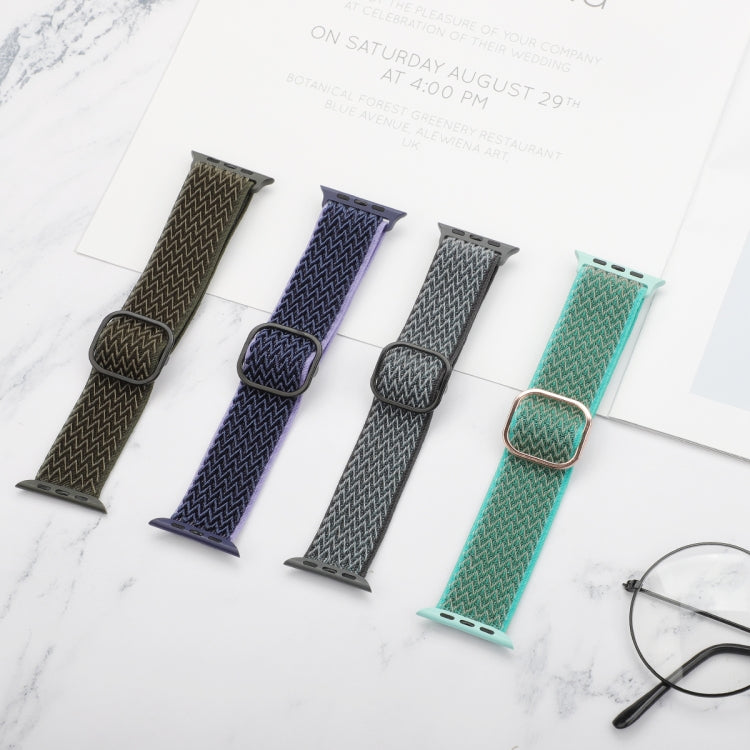 Wave Texture Nylon Watch Band For Apple Watch Ultra 49mm&Watch Ultra 2 49mm / Series 9&8&7 45mm / SE 3&SE 2&6&SE&5&4 44mm / 3&2&1 42mm(Storm Grey) by buy2fix
