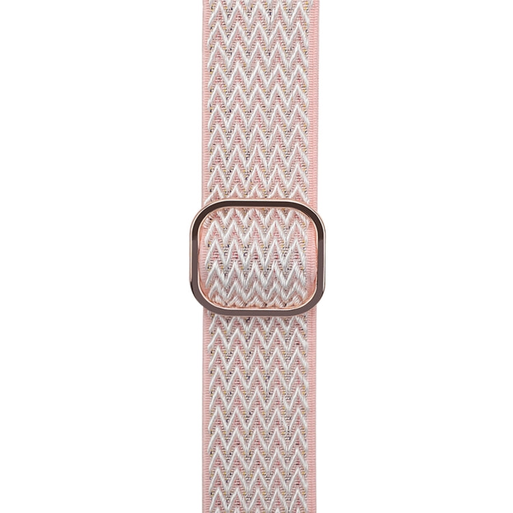 Wave Texture Nylon Watch Band For Apple Watch Ultra 49mm&Watch Ultra 2 49mm / Series 9&8&7 45mm / SE 3&SE 2&6&SE&5&4 44mm / 3&2&1 42mm(Sand Pink) by buy2fix