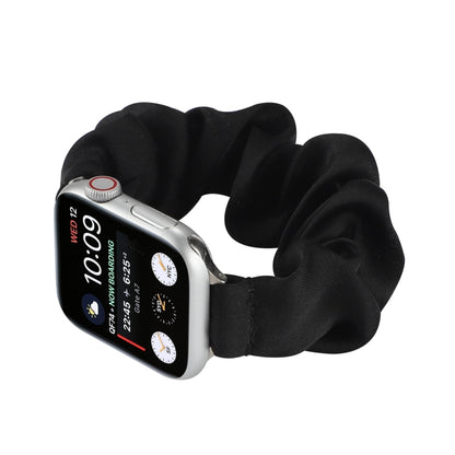 Scarf Hair Tie Watch Band For Apple Watch Ultra 49mm&Watch Ultra 2 49mm / Series 9&8&7 45mm / SE 3&SE 2&6&SE&5&4 44mm / 3&2&1 42mm(Black) by buy2fix