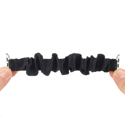 Scarf Hair Tie Watch Band For Apple Watch Ultra 49mm&Watch Ultra 2 49mm / Series 9&8&7 45mm / SE 3&SE 2&6&SE&5&4 44mm / 3&2&1 42mm(Black) by buy2fix