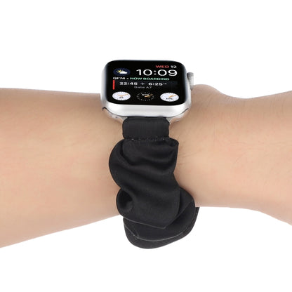Scarf Hair Tie Watch Band For Apple Watch Ultra 49mm&Watch Ultra 2 49mm / Series 9&8&7 45mm / SE 3&SE 2&6&SE&5&4 44mm / 3&2&1 42mm(Black) by buy2fix