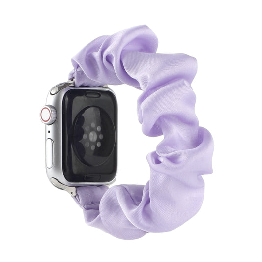 Scarf Hair Tie Watch Band For Apple Watch Ultra 49mm&Watch Ultra 2 49mm / Series 9&8&7 45mm / SE 3&SE 2&6&SE&5&4 44mm / 3&2&1 42mm(Light Purple) by buy2fix