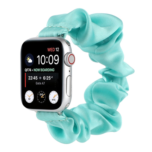 Scarf Hair Tie Watch Band For Apple Watch Ultra 49mm&Watch Ultra 2 49mm / Series 9&8&7 45mm / SE 3&SE 2&6&SE&5&4 44mm / 3&2&1 42mm(Sky Blue) by buy2fix
