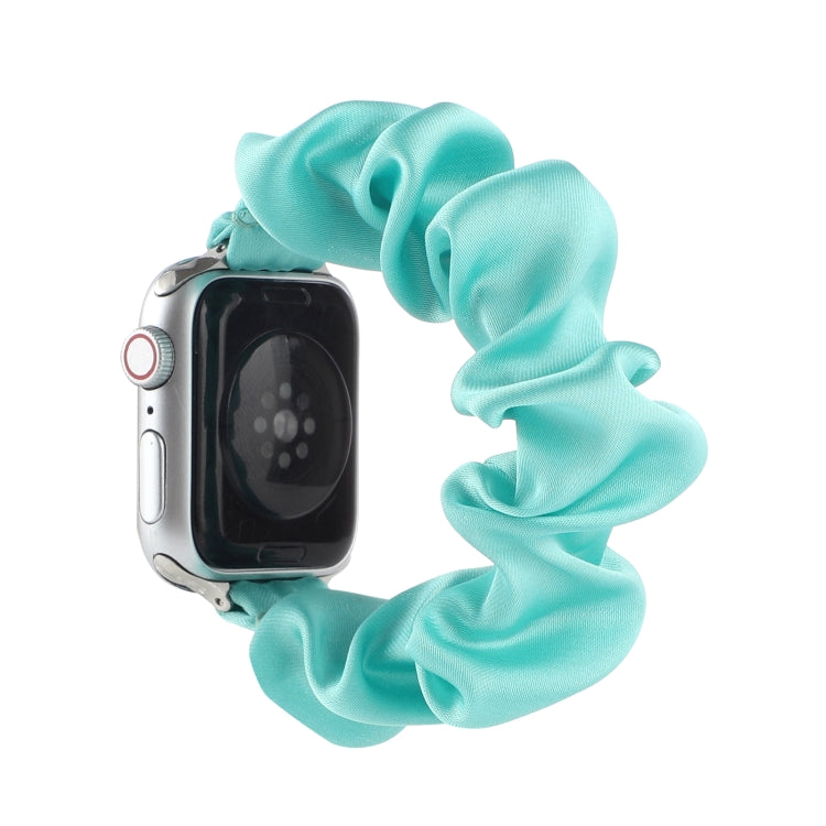 Scarf Hair Tie Watch Band For Apple Watch Ultra 49mm&Watch Ultra 2 49mm / Series 9&8&7 45mm / SE 3&SE 2&6&SE&5&4 44mm / 3&2&1 42mm(Sky Blue) by buy2fix