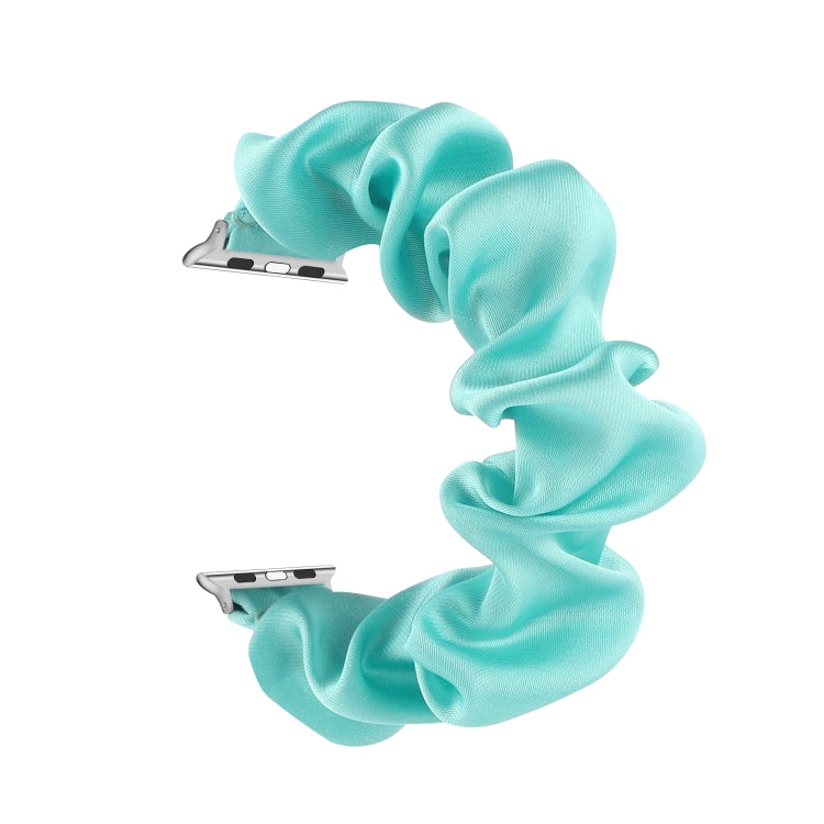 Scarf Hair Tie Watch Band For Apple Watch Ultra 49mm&Watch Ultra 2 49mm / Series 9&8&7 45mm / SE 3&SE 2&6&SE&5&4 44mm / 3&2&1 42mm(Sky Blue) by buy2fix