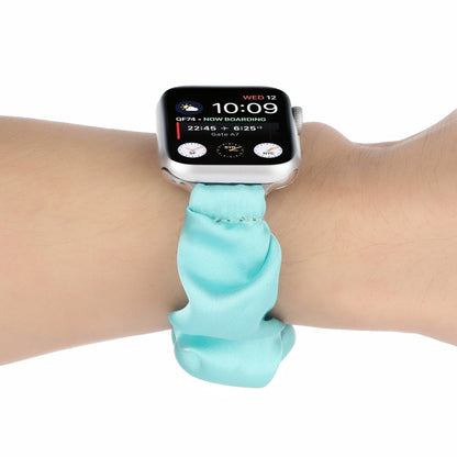 Scarf Hair Tie Watch Band For Apple Watch Ultra 49mm&Watch Ultra 2 49mm / Series 9&8&7 45mm / SE 3&SE 2&6&SE&5&4 44mm / 3&2&1 42mm(Sky Blue) by buy2fix