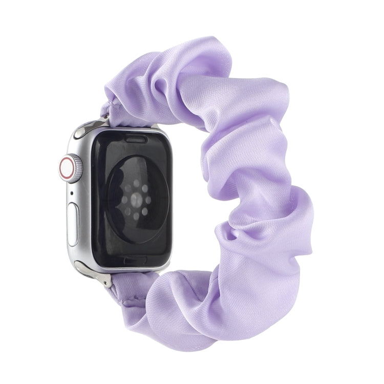 Scarf Hair Tie Watch Band For Apple Watch Series 9&8&7 41mm / SE 3&SE 2&6&SE&5&4 40mm / 3&2&1 38mm(Light Purple) by buy2fix