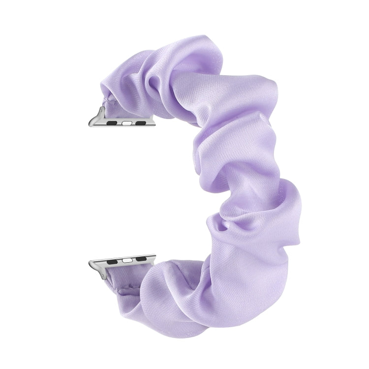 Scarf Hair Tie Watch Band For Apple Watch Series 9&8&7 41mm / SE 3&SE 2&6&SE&5&4 40mm / 3&2&1 38mm(Light Purple) by buy2fix