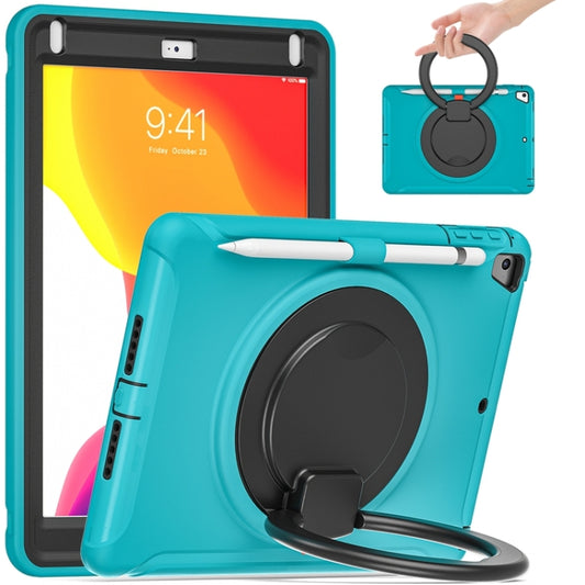 Shockproof  TPU + PC Protective Case with 360 Degree Rotation Foldable Handle Grip Holder & Pen Slot For iPad 9.7 2018 / 2017 / Air 2 / Pro 9.7(Blue) - iPad 9.7 (2018) & (2017) Cases by buy2fix | Online Shopping UK | buy2fix