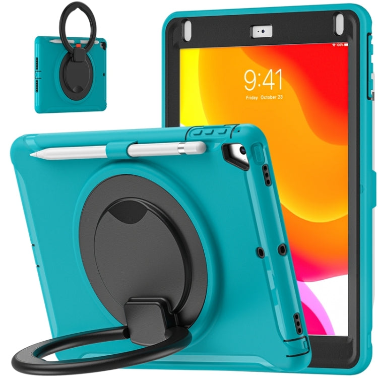 Shockproof  TPU + PC Protective Case with 360 Degree Rotation Foldable Handle Grip Holder & Pen Slot For iPad 9.7 2018 / 2017 / Air 2 / Pro 9.7(Blue) - iPad 9.7 (2018) & (2017) Cases by buy2fix | Online Shopping UK | buy2fix
