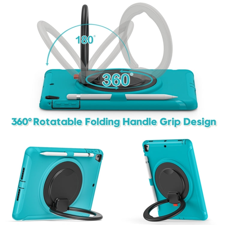 Shockproof  TPU + PC Protective Case with 360 Degree Rotation Foldable Handle Grip Holder & Pen Slot For iPad 9.7 2018 / 2017 / Air 2 / Pro 9.7(Blue) - iPad 9.7 (2018) & (2017) Cases by buy2fix | Online Shopping UK | buy2fix