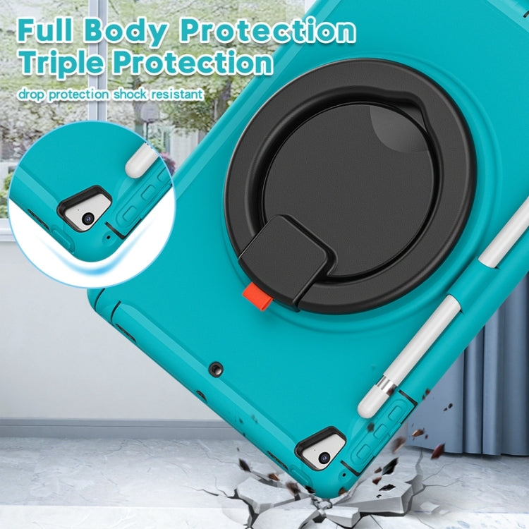 Shockproof  TPU + PC Protective Case with 360 Degree Rotation Foldable Handle Grip Holder & Pen Slot For iPad 9.7 2018 / 2017 / Air 2 / Pro 9.7(Blue) - iPad 9.7 (2018) & (2017) Cases by buy2fix | Online Shopping UK | buy2fix
