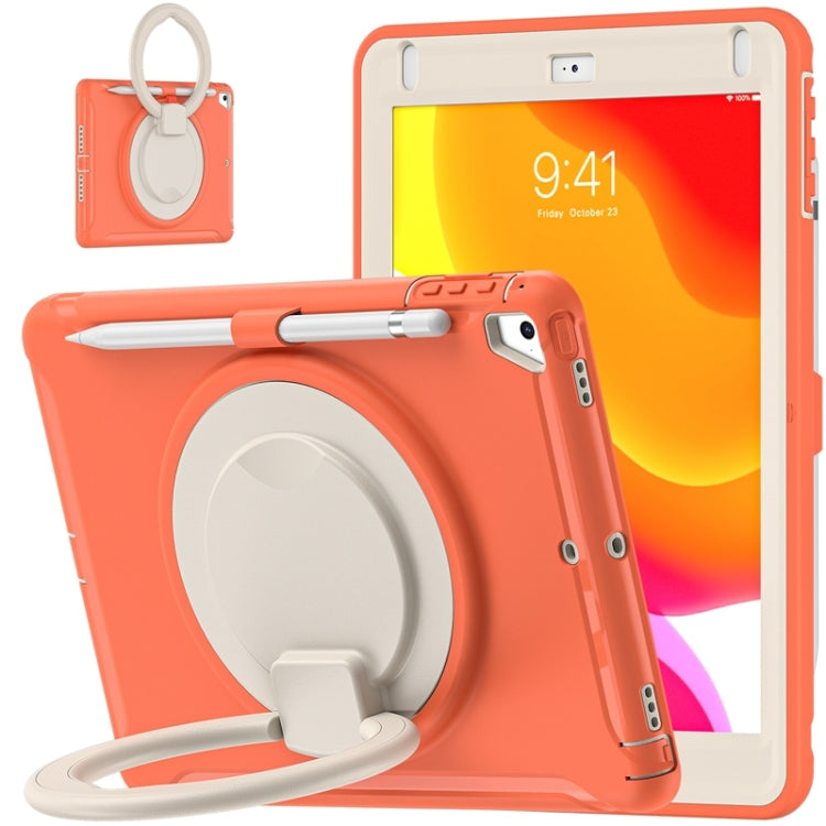 Shocproof TPU + PC Protective Case with 360 Degree Rotation Foldable Handle Grip Holder & Pen Slot For iPad 9.7 2018 / 2017 / Air 2 / Pro 9.7(Living Coral) - iPad 9.7 (2018) & (2017) Cases by buy2fix | Online Shopping UK | buy2fix