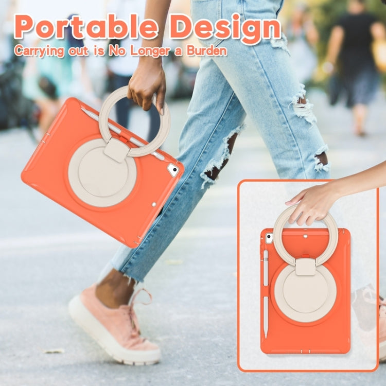Shocproof TPU + PC Protective Case with 360 Degree Rotation Foldable Handle Grip Holder & Pen Slot For iPad 9.7 2018 / 2017 / Air 2 / Pro 9.7(Living Coral) - iPad 9.7 (2018) & (2017) Cases by buy2fix | Online Shopping UK | buy2fix