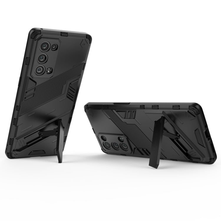 For OPPO Reno6 Pro+ 5G Punk Armor 2 in 1 PC + TPU Shockproof Case with Invisible Holder(Black) by buy2fix