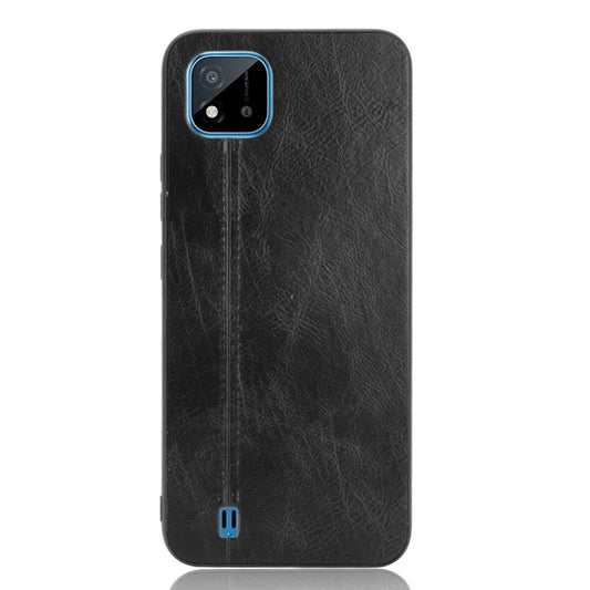 For OPPO Realme C11 2021 / Realme C20 Shockproof Sewing Cow Pattern Skin PC + PU + TPU Case(Black) - Realme Cases by buy2fix | Online Shopping UK | buy2fix