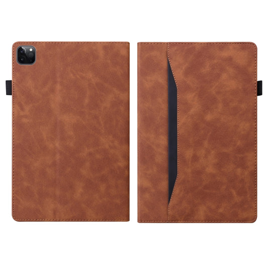 For iPad Pro 12.9 inch 2022 / 2021 / 2020 Business Shockproof Horizontal Flip Leather Tablet Case with Holder & Card Slots & Photo Frame & Pen Slot & Sleep / Wake-up Function(Brown) - iPad Pro 12.9 (2022/2021) Cases by buy2fix | Online Shopping UK | buy2fix