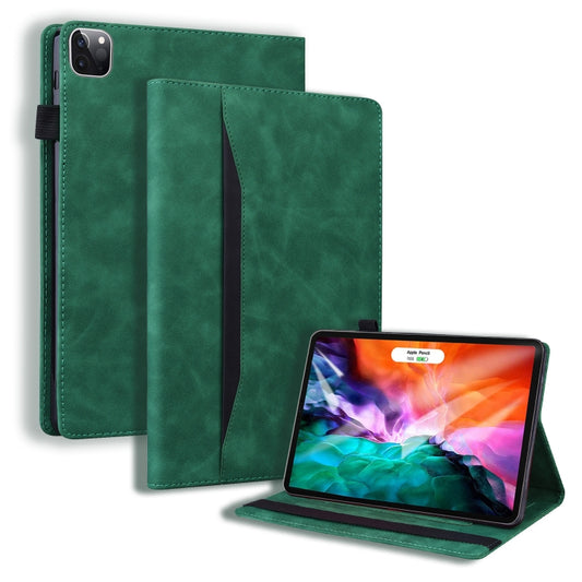 For iPad Pro 11 2022 / 2021 & 2018 / Air 2020 10.9 Business Shockproof Horizontal Flip Leather Tablet Case with Holder & Card Slots & Photo Frame & Pen Slot & Sleep / Wake-up Function(Green) - iPad Pro 11 (2022/2021) Cases by buy2fix | Online Shopping UK | buy2fix