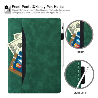 For iPad Pro 11 2022 / 2021 & 2018 / Air 2020 10.9 Business Shockproof Horizontal Flip Leather Tablet Case with Holder & Card Slots & Photo Frame & Pen Slot & Sleep / Wake-up Function(Green) - iPad Pro 11 (2022/2021) Cases by buy2fix | Online Shopping UK | buy2fix